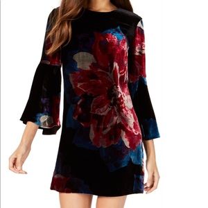 Trina Turk Womens Velvet Shift Dress